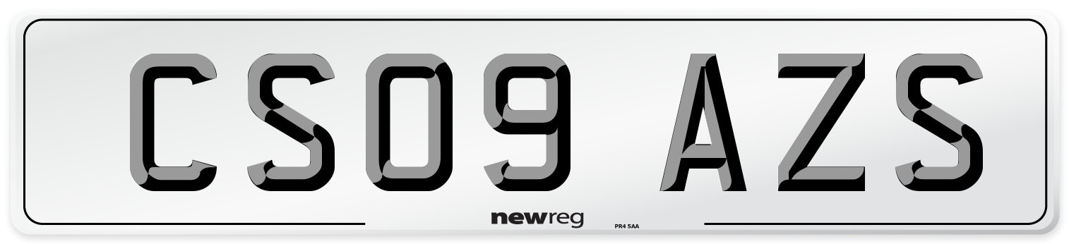CS09 AZS Number Plate from New Reg